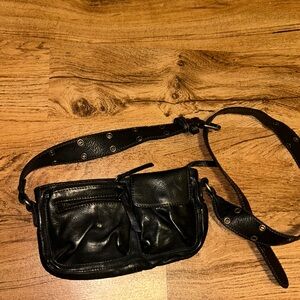 Free people Leather Black Bag